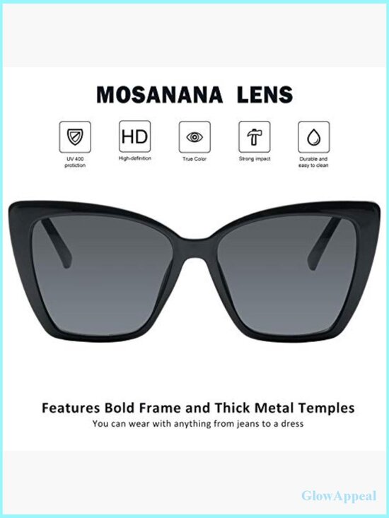 Oversized Cat Eye Sunglasses UV400 Protection Trendy main image 5